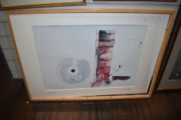 After Klaus Holitzka (b.1947, German), coloured print, 'Open Mind', framed, mounted, and under