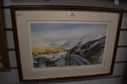 *Local Interest - After John Sibson (20th Century), coloured print, 'Scordale Christmas 2000',