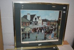 After Tom Dodson (1910-1991, British), coloured print, 'Victoria Pier, Blackpool', signed to the