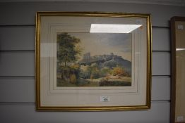 19th/20th Century Continental School, watercolour, 'Vidicta Monte Gorzio', an architectural