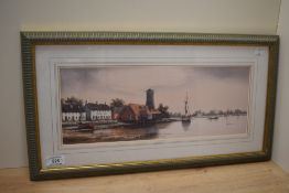 After Ken Hammond (British 20th century), a pair of coloured harbour scene prints, each of