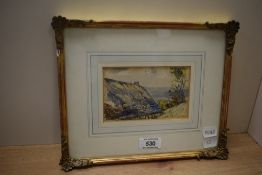 A 20th Century British School watercolour, Old Hastings East Cliff, signed and dated 1910 to the