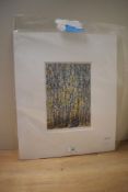 After Louise Jannetta (20th Century, British), print on giclee, 'Shimmering Birch', signed to the