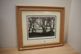 After T.A Davidson (20th century) a limited edition print, Misty Morn, signed and dated (19)87,