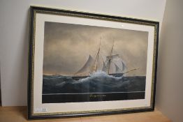Joseph Loy (act. 1860-75, British), oil painting, 'Eugenie, 1864', a maritime study, signed to the