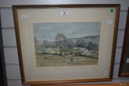 20th Century British School, two watercolours, Illustrations of a farmstead and a farm yard, both