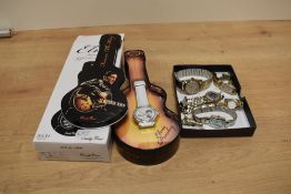 A selection of wristwatches, including an Elvis watch in original box along with Citizen, Timex