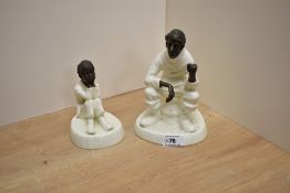 Two Minton porcelain and bronze figures comprising Travellers Tales MS1 and Spellbound MS2.