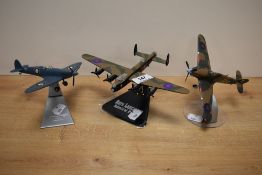An Avro Lancaster Diecast 'Admiral Prune' model sold alongside two other modle planes from The