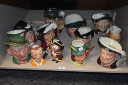 A selection of Royal Doulton and other, Toby jugs comprising Henry VIII, Sir Stanley Matthews, '