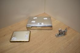 A 1930's State Express Cigarettes chrome plated cigarette box, with two sandlewood lined internal