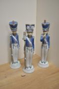 A group of three Lladro porcelain Cadet Soldier figures, comprising soldier with bugle, soldier with