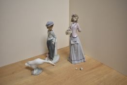 A Lladro porcelain figure 'The Wanderer' with printed and impressed marks to underside 21cm sold
