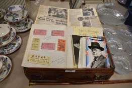 A selection of ephemera consisting of mainly 1930-40s newspaper cut outs.