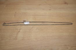 A white metal rope chain, marked 950 to clasp but tests as sliver, 82cm, 23.5g