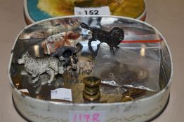 A small collection of dog motif cufflinks depicting Jack Russell terriers and Scottish terriers