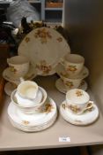 A vintage part dinner/tea service having autumnal decoration, comprising nineteen pieces