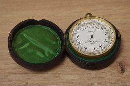 An interesting Victorian Negretti & Zambra combination pocket barometer and compass, 12382, sold