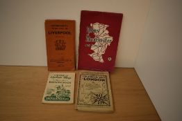 Folding Maps. English Cities. Four folding maps: The Authentic Map of London. Geographers' Map Co.
