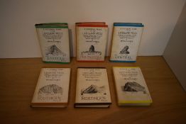 Wainwright. Pictorial Guide to the Lakeland Fells. Books 1-6. Each signed by Wainwright opposite the