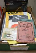 A box of Writing Equipment advertising and ephemera well worth a look