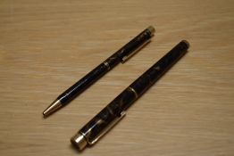 A Sheaffer Targa 1044 Classic converter cartridge fill fountain pen and ballpoint pen in lacque
