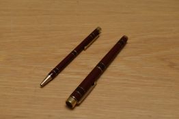 A Sheaffer Targa 1043 Classic converter cartridge fill fountain pen and ballpoint pen in laque