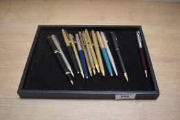 Thirteen ballpoint pens Parker, Waterman and Sheaffer etc