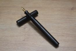 An F C Thomas Seven Seas lever fill fountain pen in BHR having Swan 1 14ct Mabie Todd & Co nib