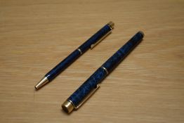 A Sheaffer Targa 1036 Classic converter cartridge fill fountain pen and ballpoint pen in laque