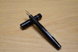 A Mabie Todd & Co Swan leverless 205/60 twist fill fountain pen in chaised black with single