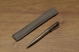A silver Montegrappa ballpoint pen in soft cover, stamped 925