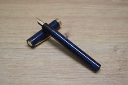 A Sheaffer No Nonsense cartridge fill fountain pen in blue having Sheaffer M made in USA nib