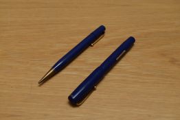 A Mabie Todd & Co Blackbird 5275 self filler lever fill fountain pen and Fyne Poynt propelling
