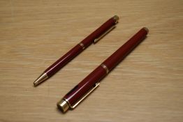 A Sheaffer Targa 1028 Classic converter cartridge fill fountain pen and ballpoint pen in lacque