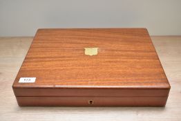 A two tier wooden pen display box. With key