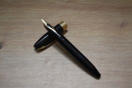 A Sheaffer PFM snorkel fill fountain pen in black having Sheaffer 14K 585 nib