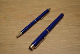 A Sheaffer Targa 1182 Classic converter cartridge fill fountain pen and ballpoint pen in lacque