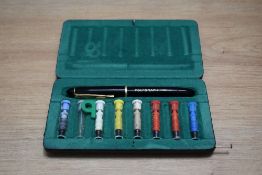 A Polygraph, West Germany technical drawing pen set in original case