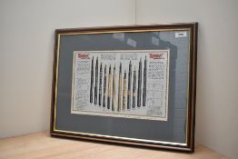 A framed and glazed Mabie Todd & Co advertising poster 'Swan Fountpens'
