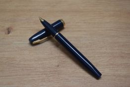 A Sheaffer Imperial touchdown fill fountain pen in blue having Sheaffer USA nib