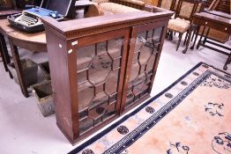 A late 19th or early 20th Centuiry astral glazed bookcase top, width approx. 110cm