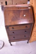 An early 20th Century mahogany dwarf bureau