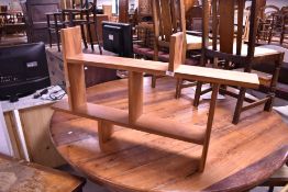 A vintage teak wall shelf, width approx. 110cm