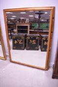 A modern pine large wall mirror, approx. 103 x 135cm