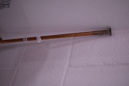 A traditional copper coach horn