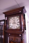 A 19th Century mahogany long cased clock having eight day movement with painted face having roman