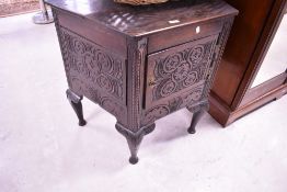 A period oak composite side cabinet