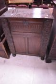 A period oak composite narrow bedding chest, approx. dimensions H91 D44 W73cm