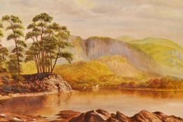 *Local Interest - W. Lomax (20th Century), oil on board, Friar's Crag at Derwentwater, Lake